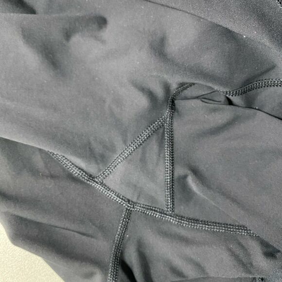 Lululemon Run Cropped Black Legging Purple Power Waist Sz 6 - Picture 9 of 9